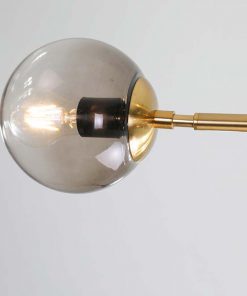 đèn chùm trang trí 6 bóng chao thủy tinh tròn hiện đại