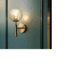 Đèn LED Tường Nordic chao rạn, thân mạ đồng phong cách Bắc Âu TU210G