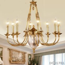 Đèn chùm đồng cao cấp trang trí nội thất phong cách Châu âu cổ điển DC01781