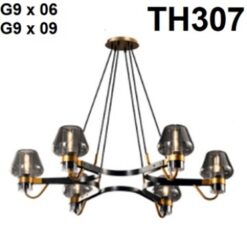 Đèn thả nghệ thuật chao thủy tinh nhiều bóng TH307