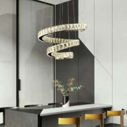 Đèn thả pha lê hình xoắn HTPL-35